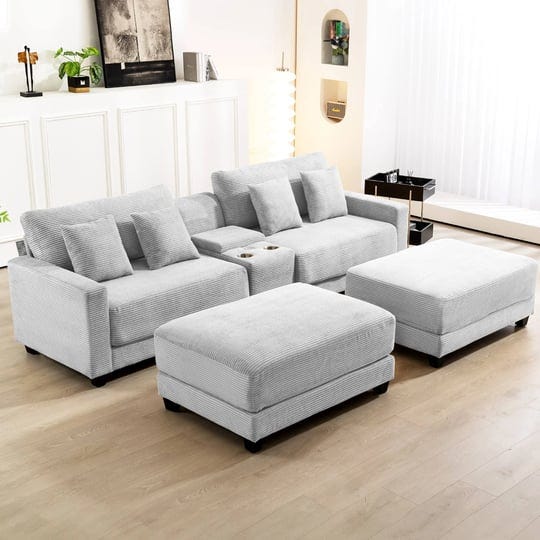 corduroy-upholstered-oversize-sectional-sofa-with-ottoman-ivory-1