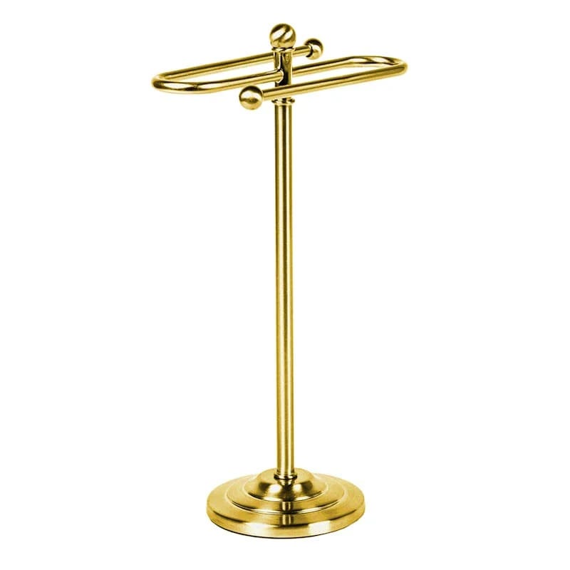 Golden Elegance: Shiny Steel Hand Towel Stand | Image