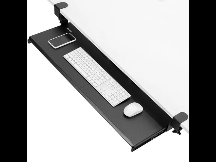 vivo-black-extra-long-clamp-on-computer-keyboard-and-mouse-under-desk-slide-tray-1