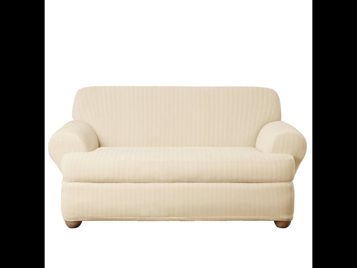 surefit-cream-stretch-pinstripe-2-piece-t-cushion-loveseat-cover-slipcover-1