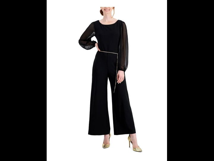 connected-apparel-womens-petites-mixed-media-long-sleeves-jumpsuit-black-8p-1