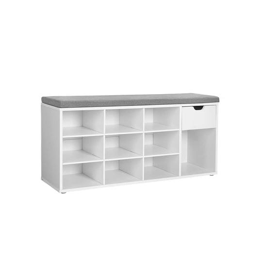 vasagle-storage-bench-with-drawer-and-open-compartments-white-and-gray-1