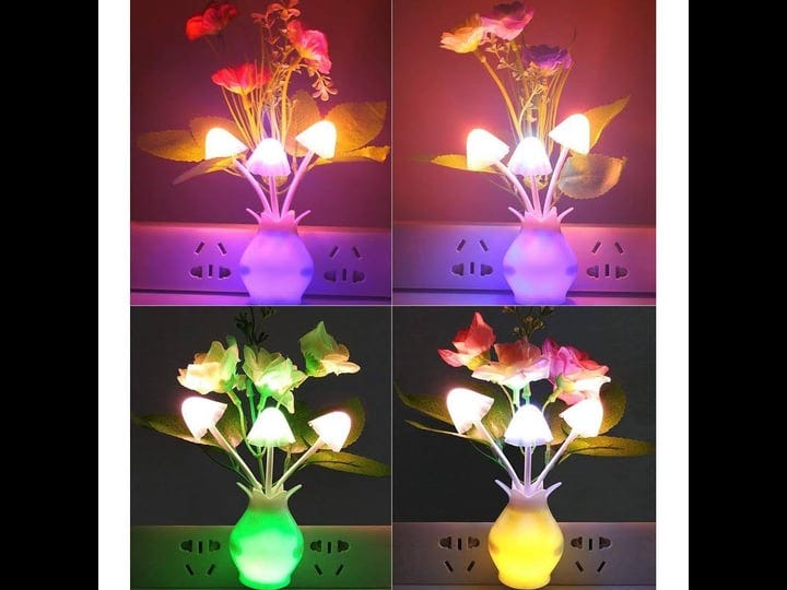 warmstor-2-pcs-night-light-lily-plug-in-color-changing-led-mushroom-nightlight-wall-lights-little-de-1