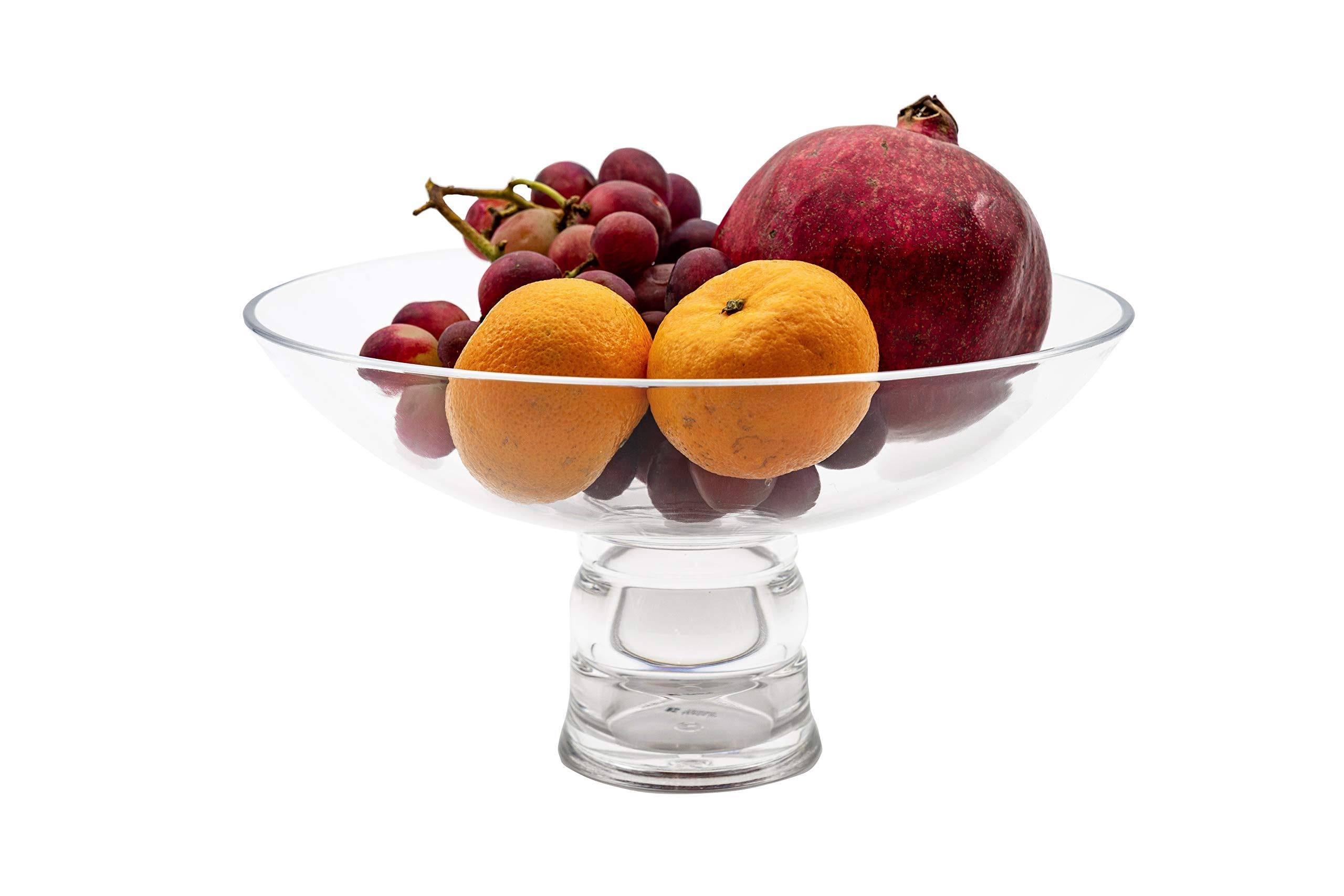 Stylish Modern Clear Round Fruit Bowl with Versatile Base | Image