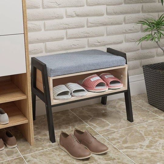 homesailing-modern-wood-entryway-shoes-storage-bench-stool-with-seat-s-1