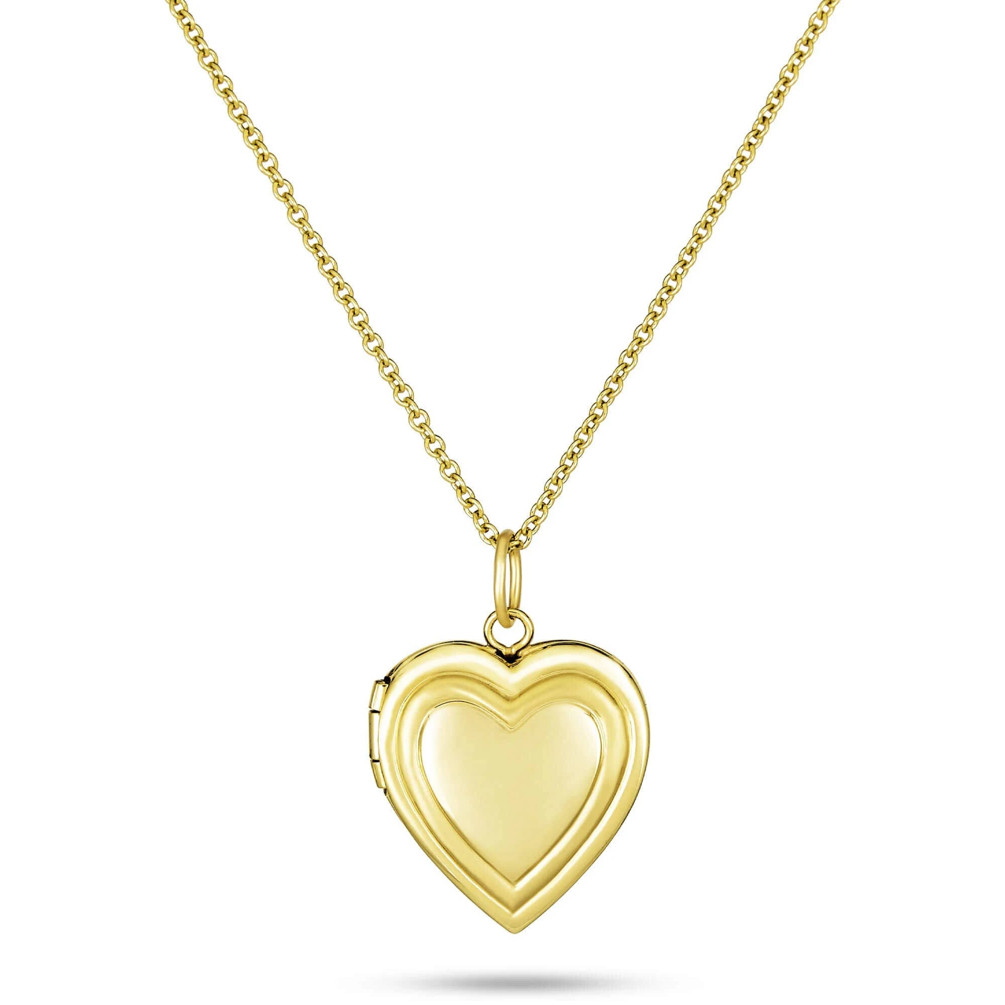 Customized Heart-Shaped Locket Pendant with 14K Gold | Image