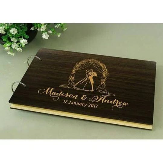 handmade-wood-engraved-couple-photo-album-personalised-wedding-rustic-guestbook-size-small-6-x-9-inc-1
