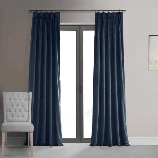 exclusive-fabrics-signature-pinch-pleated-blackout-solid-velvet-curtain-panel-blue-1