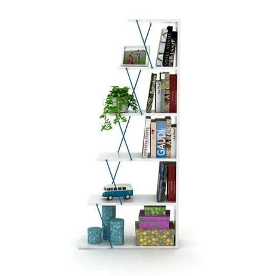 mmtx-modern-5-tier-ladder-bookshelf-organizers-narrow-bookshelf-for-small-spaces-office-furniture-bo-1