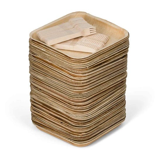 better-than-bamboo-50-8-disposable-square-palm-leaf-plates-100-cutlery-50-forks-50-knives-or-wood-pl-1