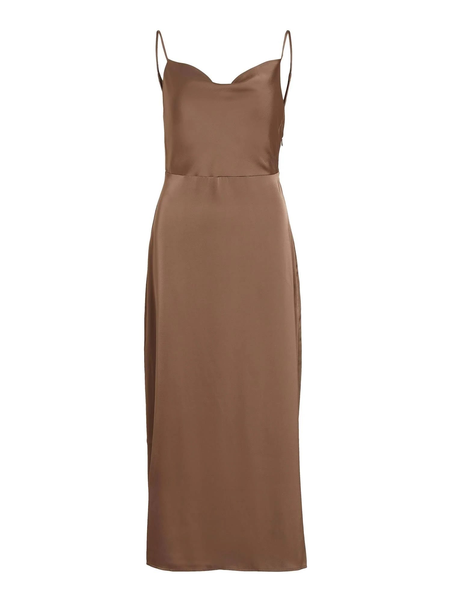 Stylish Brown Cowl Neck Maxi Dress for Special Occasions | Image