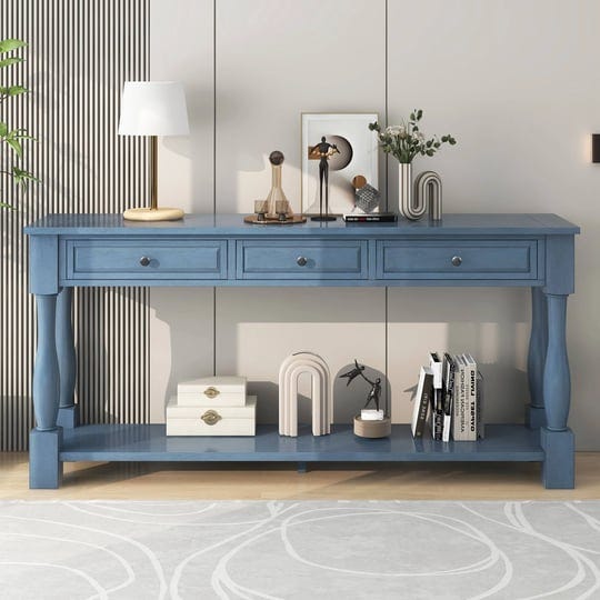 console-table-long-sofa-table-easy-assembly-navy-blue-1