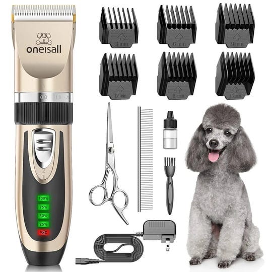 oneisall-dog-clippers-low-noise-2-speed-quiet-dog-grooming-kit-rechargeable-cordless-pet-hair-clippe-1