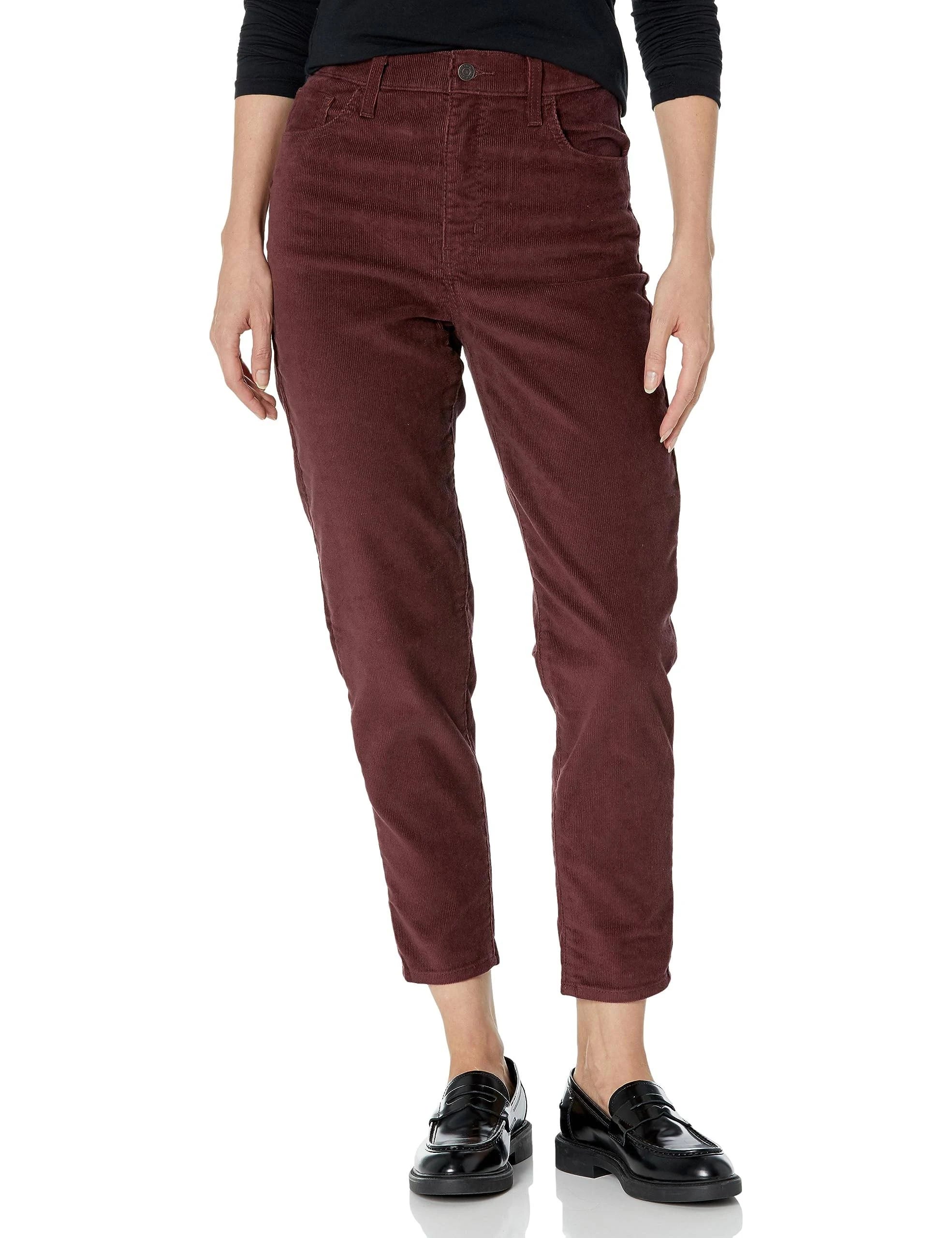 Retro-Inspired High-Waisted Mom Jeans: Decadent Chocolate Shade | Image