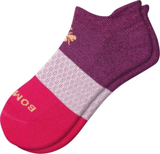 bombas-womens-tri-block-ankle-socks-medium-prickly-pear-1