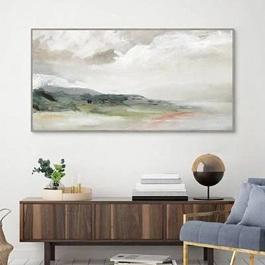 earth-and-clouds-abstract-framed-wall-art-white-green-orange-large-cotton-kirklands-home-1