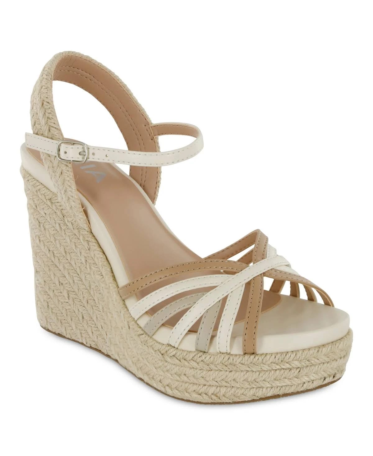 Stylish Anjalli Women's Wedge Sandals with Heel Lift and Buckle Closure | Image