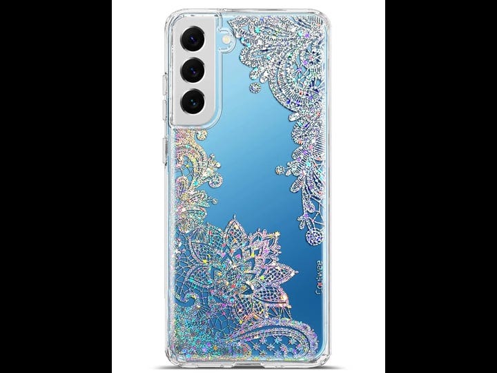 coolwee-clear-glitter-for-galaxy-s22-case-thin-flower-slim-cute-crystal-lace-bling-shiny-women-girls-1
