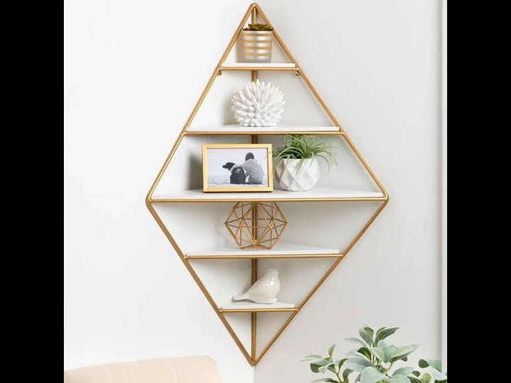 modern-corner-wall-shelves-triangle-floating-shelves-in-gold-white-1
