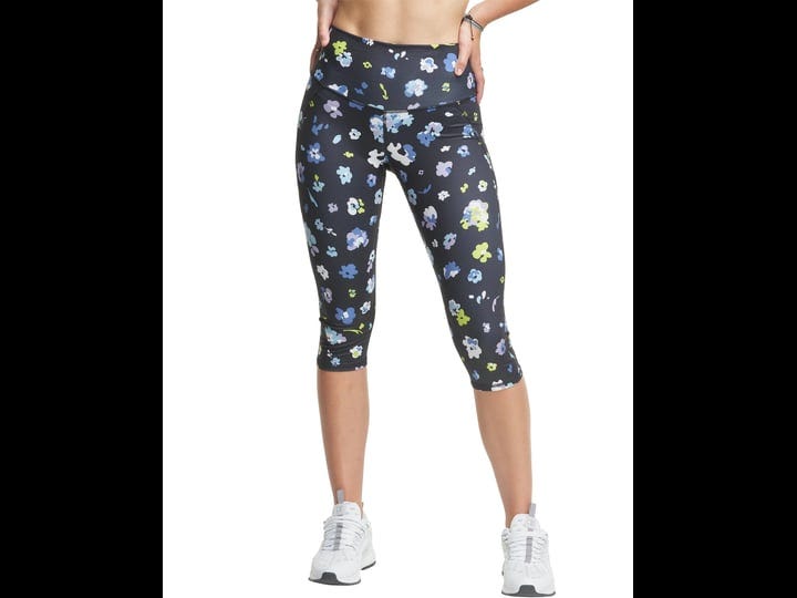 champion-womens-floral-active-wear-cropped-leggings-black-size-small-1
