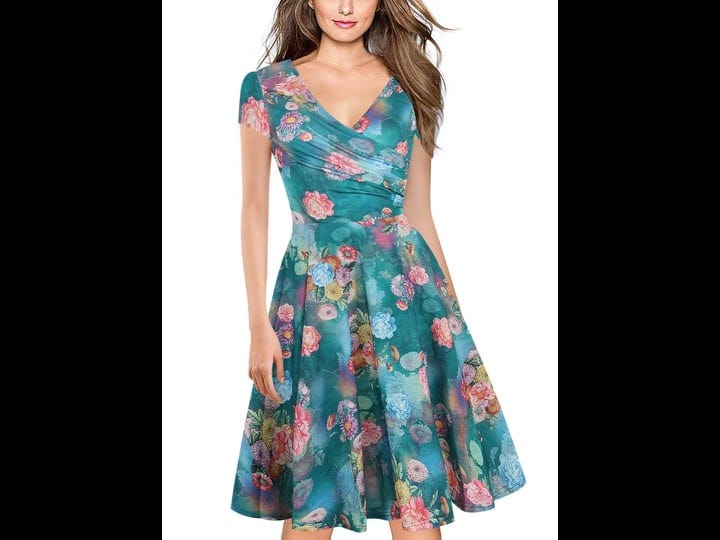 oxiuly-womens-v-neck-cap-sleeve-floral-casual-cocktail-party-swing-dress-ox233-l-green-1