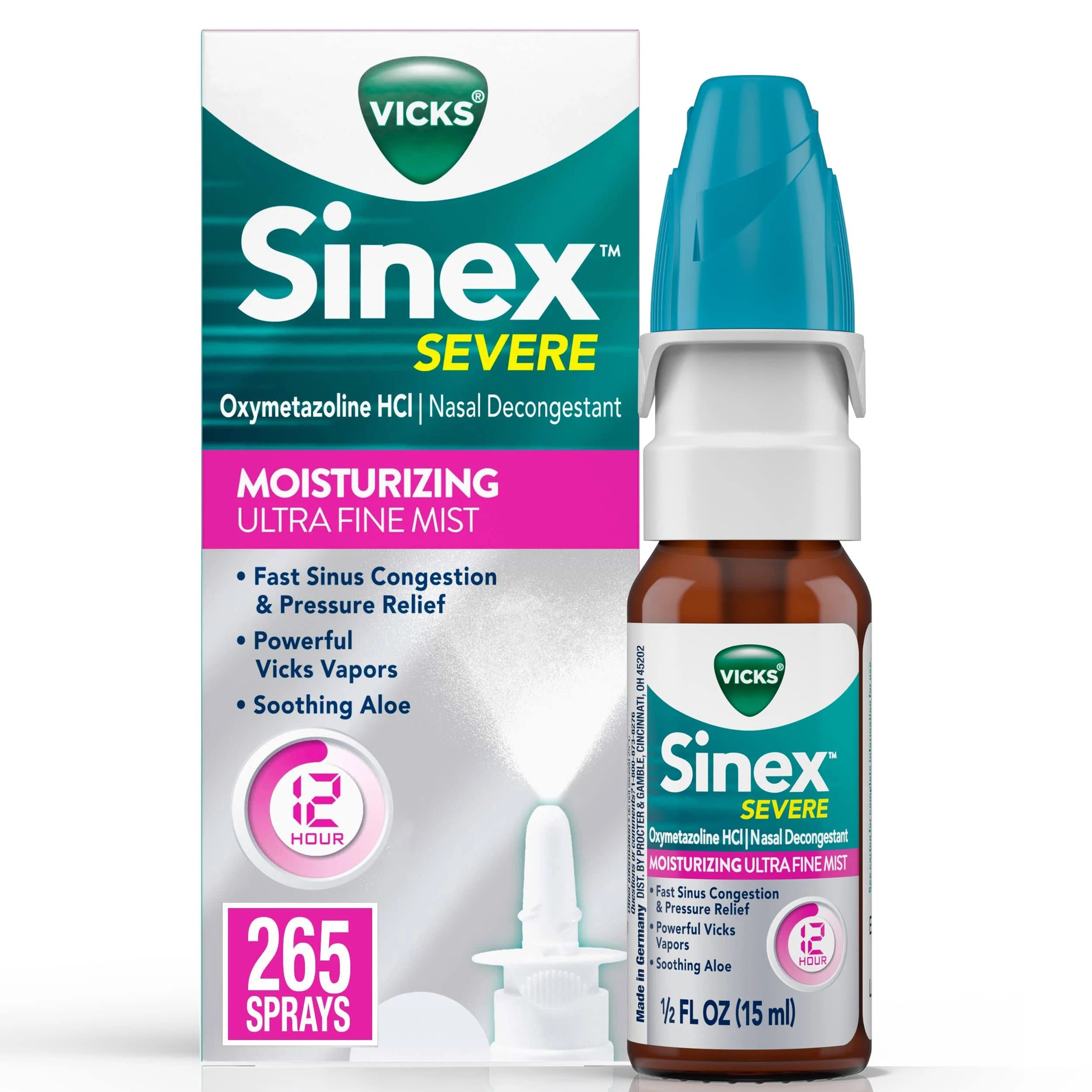Vicks Sinex Severe Sinus Congestion Relief 12-Hour Nasal Spray | Image