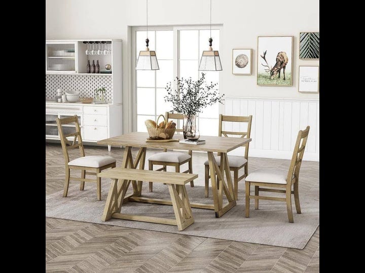 farmhouse-6-piece-natural-rectangle-wood-dining-table-set-with-4-upholstered-chairs-and-solid-wood-b-1