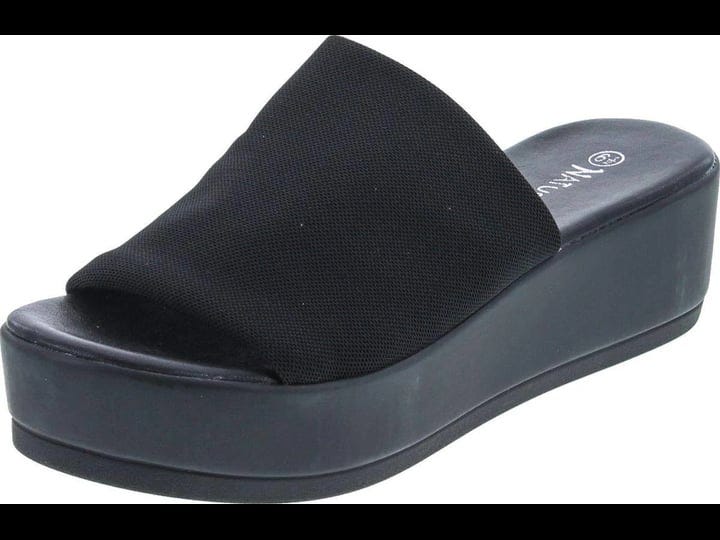 nature-breeze-el85-womens-stretchy-slip-on-peep-toe-backless-platform-sandals-size-7-5-black-1