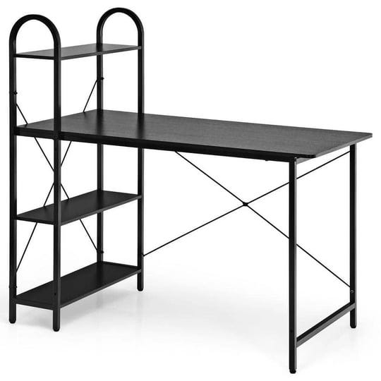costway-48-reversible-computer-desk-writing-table-workstation-w-storage-shelf-black-1