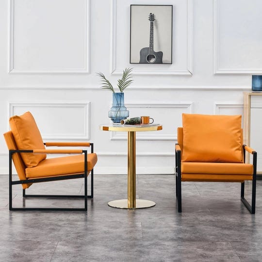 set-of-2-accent-chair-armchair-single-sofa-side-chair-orange-1