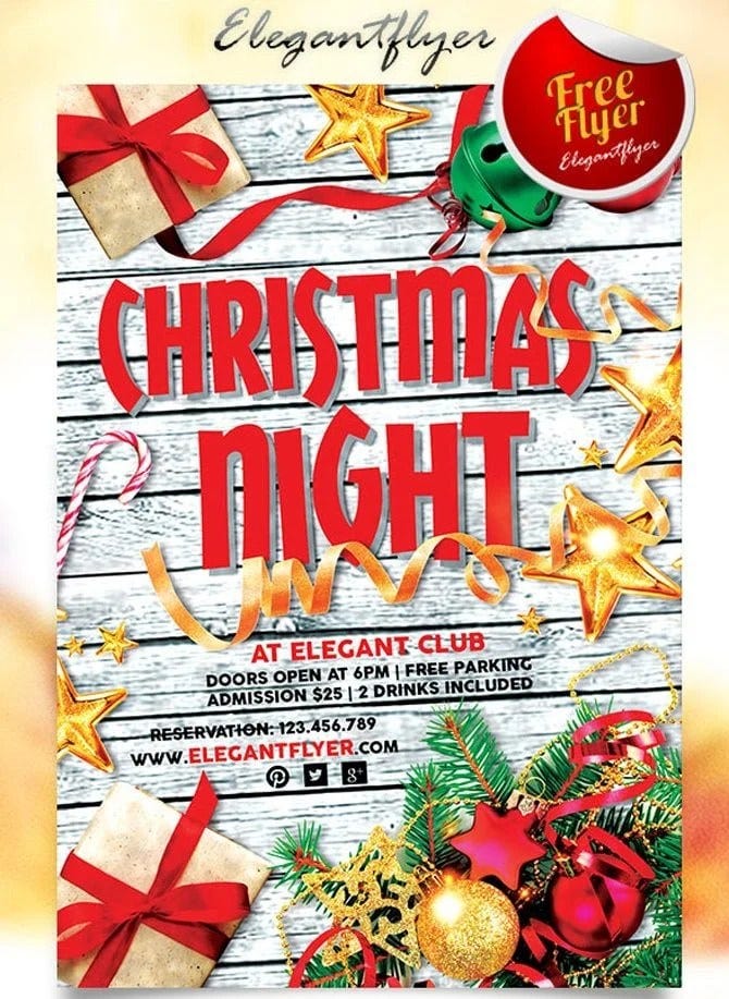 Best Free Christmas And New Year PSD Flyers To Promote Your Event