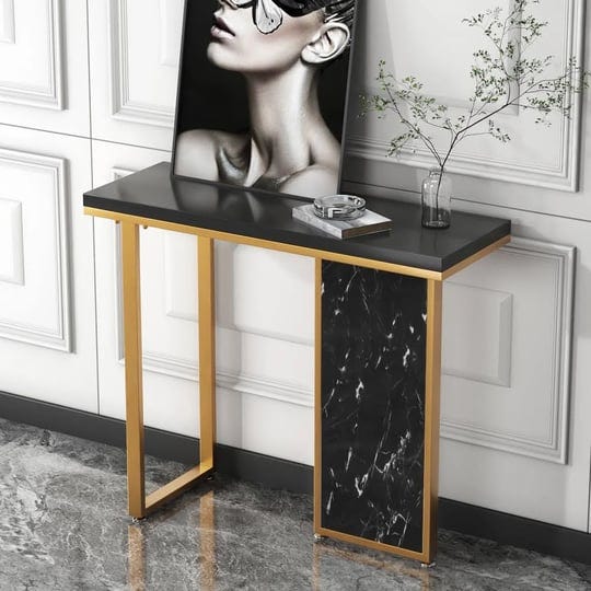 40-black-narrow-console-table-modern-rectangle-with-wooden-top-entryway-table-1