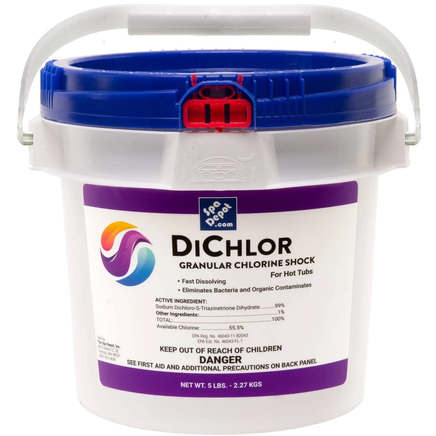 Spa Depot Dichlor Granular Chlorine Shock for Hot Tubs (5 lbs) | Image