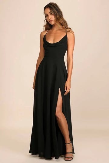 black-cowl-lace-up-maxi-dress-womens-x-small-available-in-s-m-bridesmaid-dresses-bridal-party-dresse-1