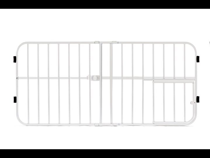 carlson-lil-tuffy-expandable-gate-with-small-pet-door-white-1
