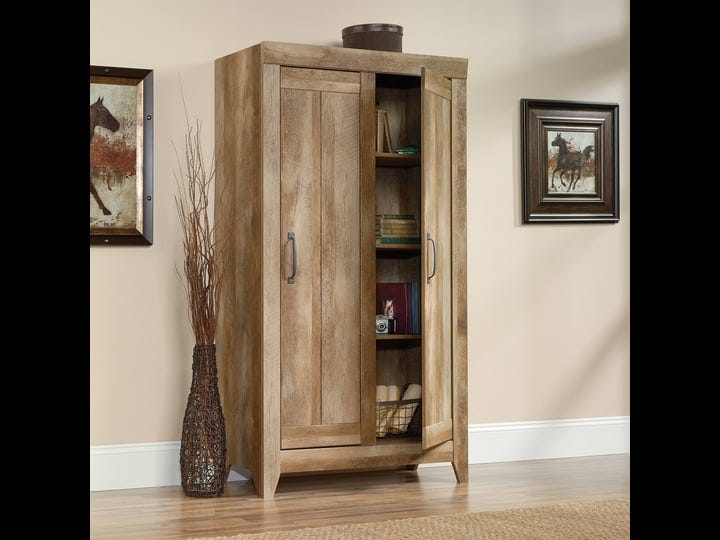 sauder-adept-storage-wide-storage-cabinet-craftsman-oak-1