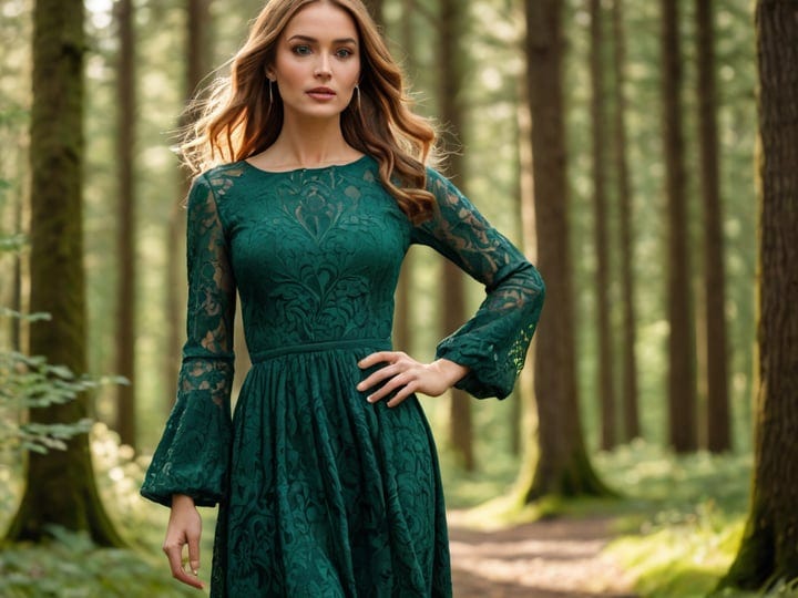 Forest-Green-Long-Sleeve-Dress-3