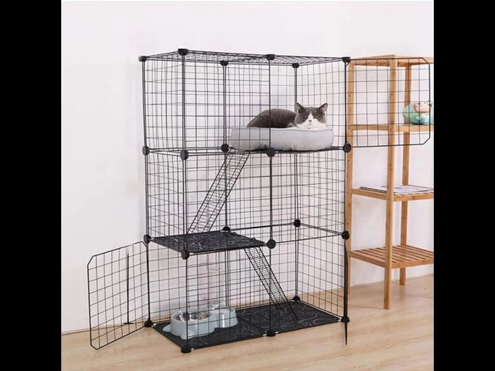 uyoyous-cat-cage-pet-kennel-3-tier-42-9-inch-metal-cat-house-w-3-front-doors-2-ladders-2-platforms-b-1