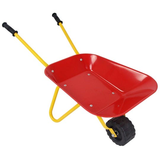 outdoor-garden-backyard-play-toy-kids-metal-wheelbarrow-red-1