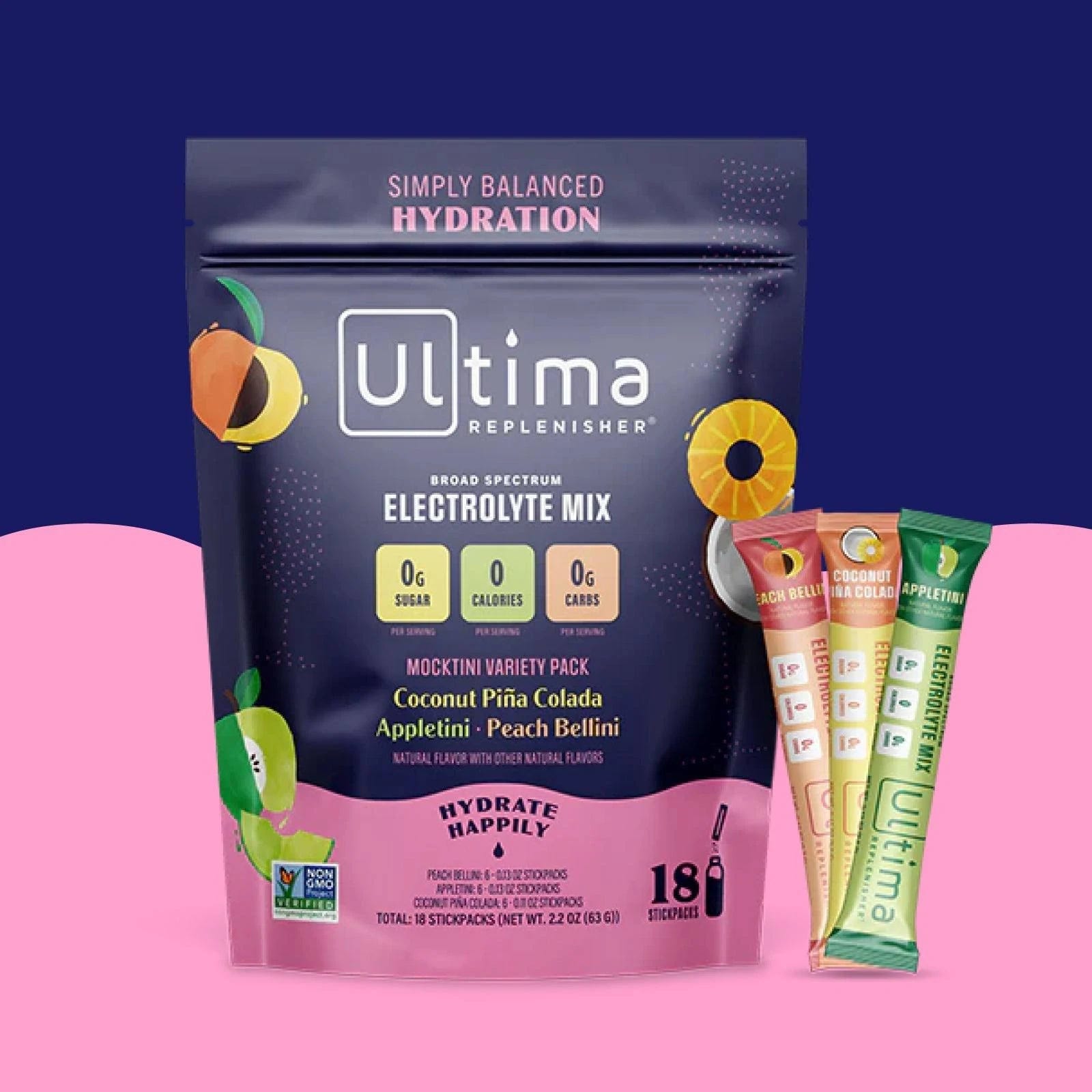 Ultima Replenisher Electrolyte Powder Variety Pack: Refreshing Mocktini Flavors | Image