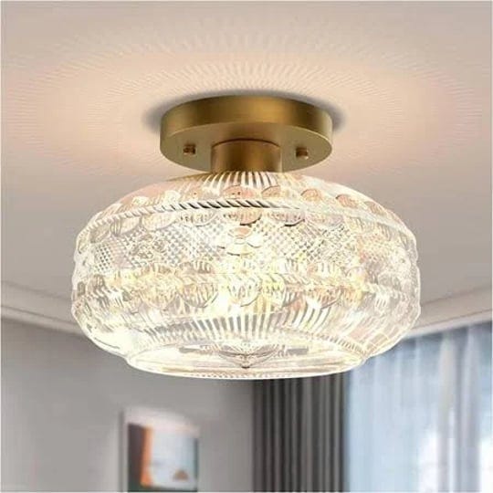 semi-flush-mount-ceiling-light-fixturegold-hallway-lightglobe-glass-light-fixture-ceilingvintage-cei-1