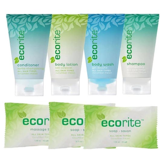 ecorite-mini-travel-size-toiletries-bathroom-kit-cucumber-melon-shampoo-conditioner-body-wash-lotion-1