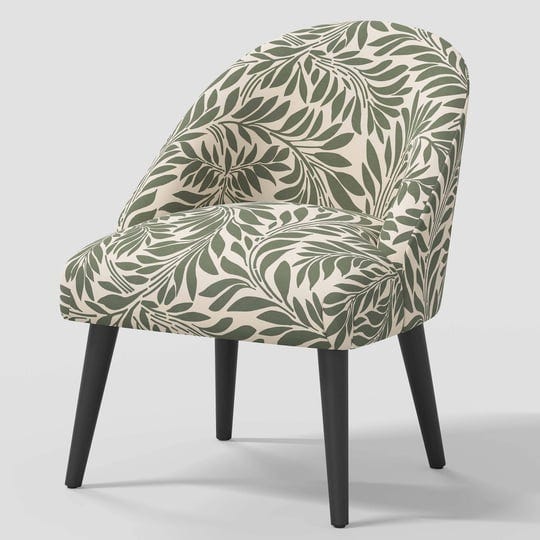 connie-olive-green-vine-print-accent-chair-skyline-furniture-1