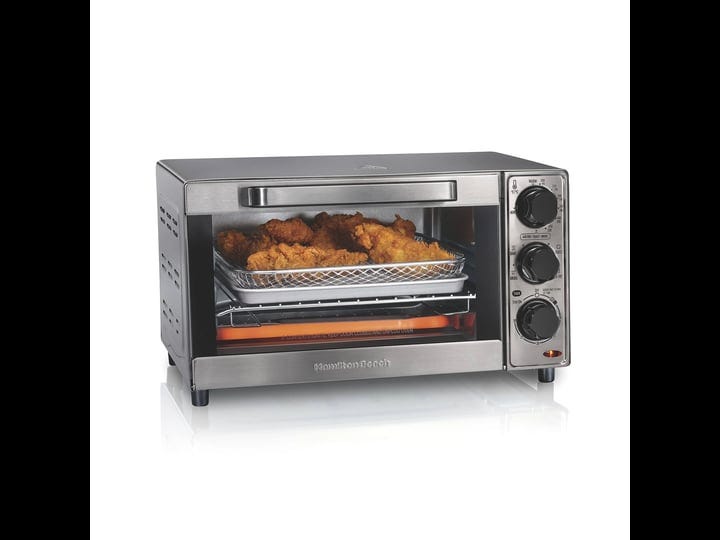 hamilton-beach-sure-crisp-1120-w-4-slice-stainless-steel-toaster-oven-with-air-fry-silver-31404