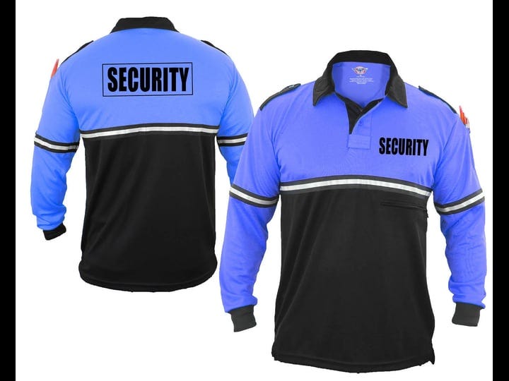 first-class-two-tone-security-long-sleeve-bike-patrol-shirt-with-zipper-pocket-royal-blue-and-black--1