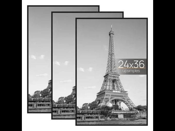 upsimples-24x36-basic-picture-frames-black-set-of-3-poster-frames-size-24-80-x-1-18-x-37-2