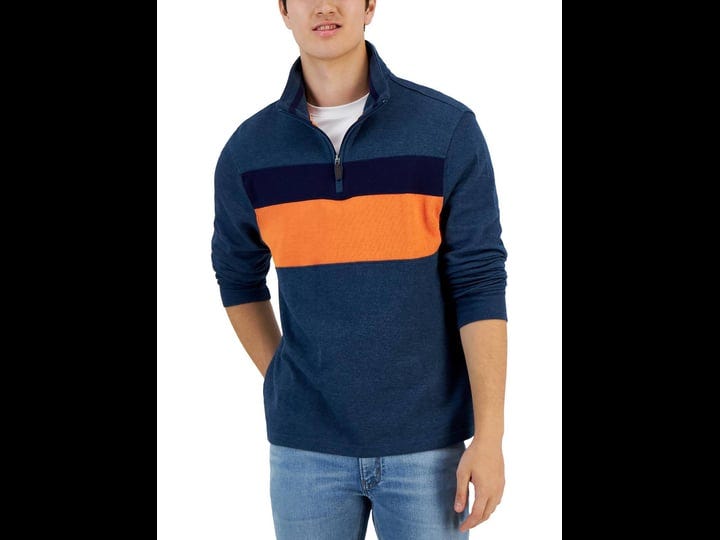 club-room-mens-zipper-neck-colorblock-pullover-sweater-blue-xl-1