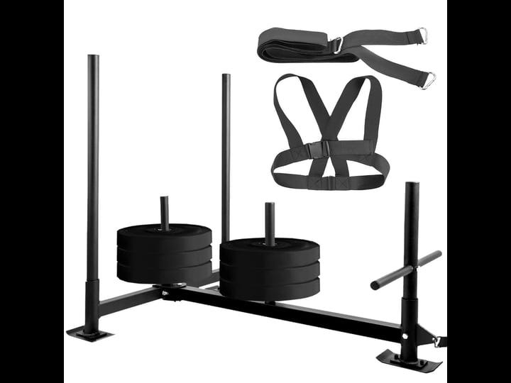 vevor-fitness-sled-300lbs-capacity-weight-training-sled-premium-iron-with-black-powder-coat-speed-tr-1