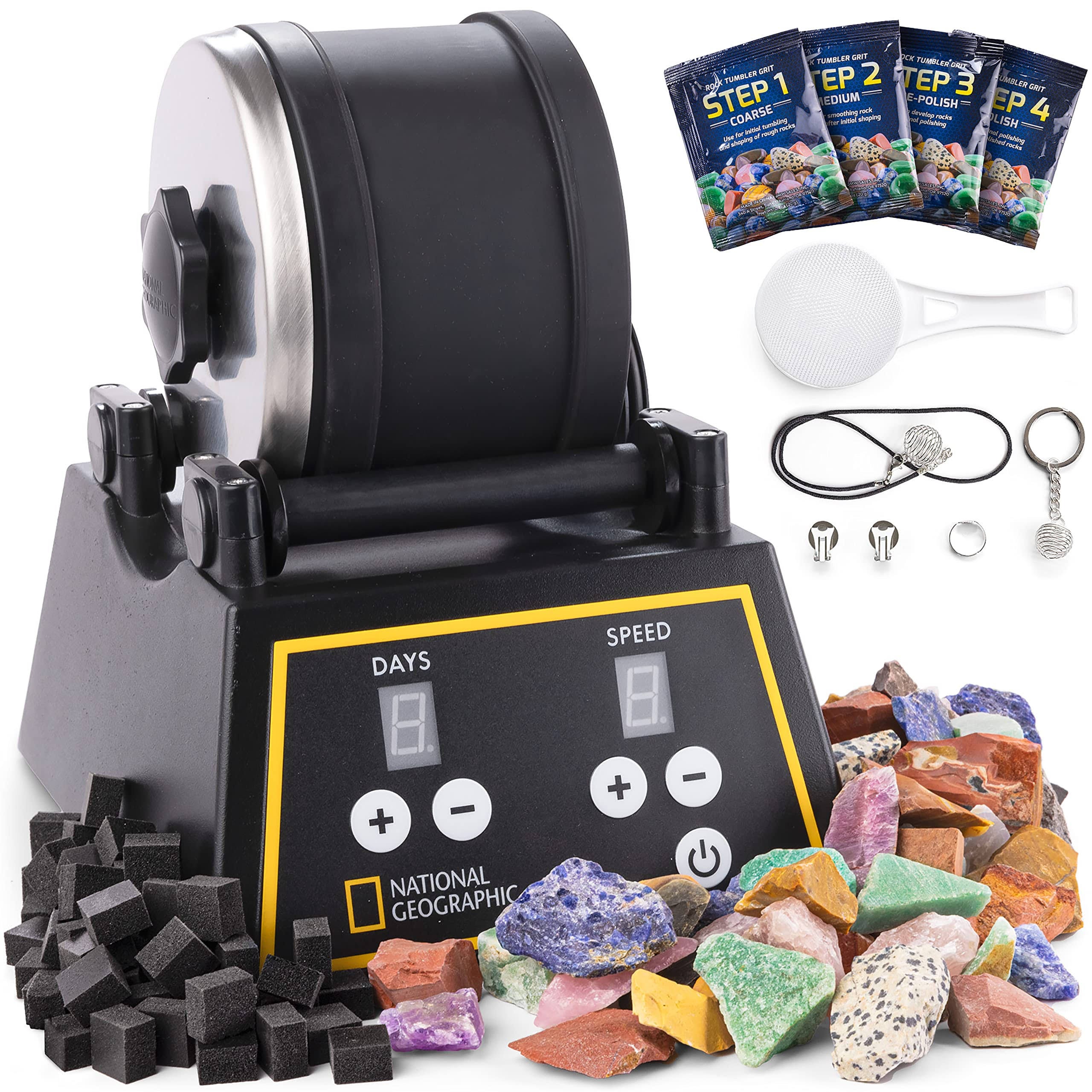 National Geographic Professional Rock Tumbler Kit for Kids & Adults | Image