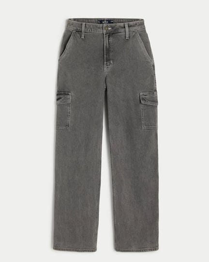 womens-ultra-high-rise-grey-cargo-dad-jeans-in-grey-wash-size-000-l-00-l-23w-from-hollister-1